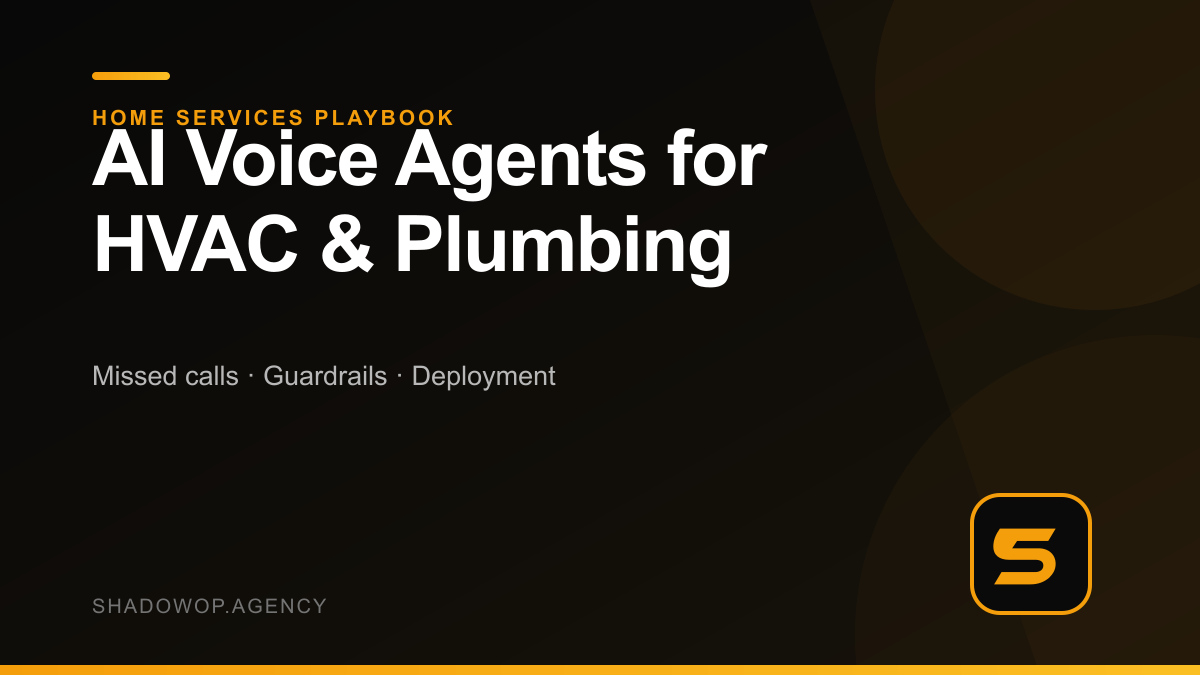 AI voice agents for HVAC and plumbing missed-call recovery guide